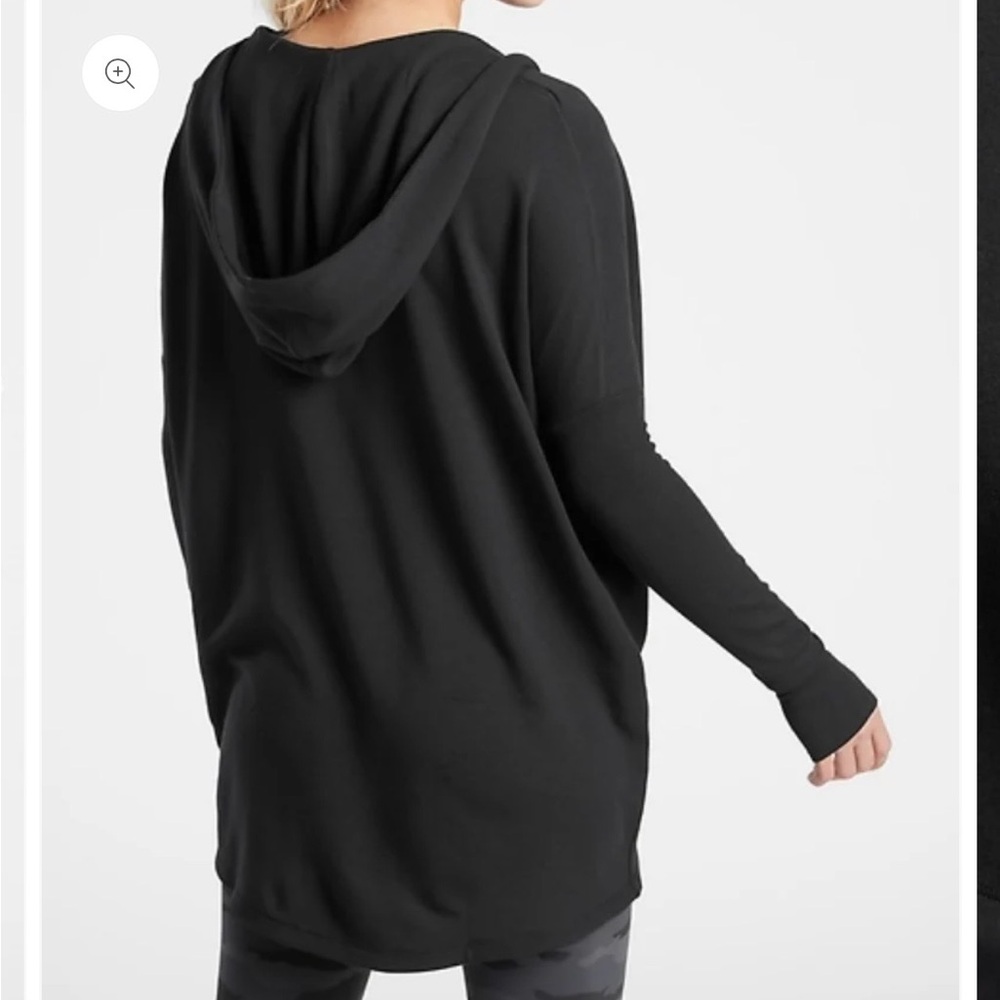 Athleta Purana Wrap Sweatshirt - Black sz s - Picture 2 of 5